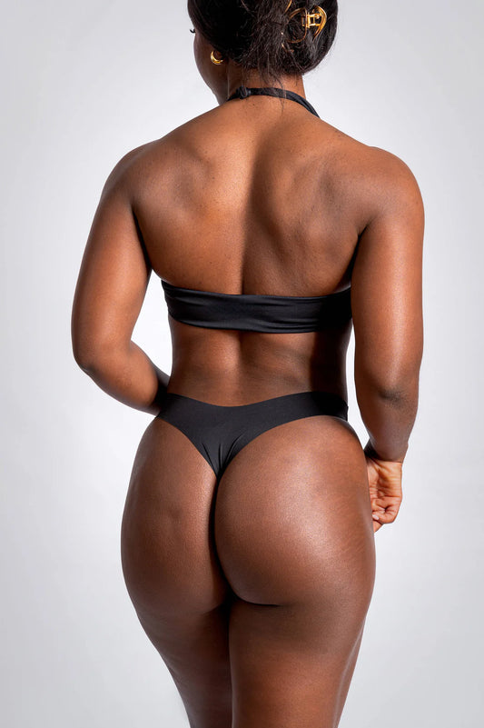 BYOU Seamless Thong 10-pack - Svart