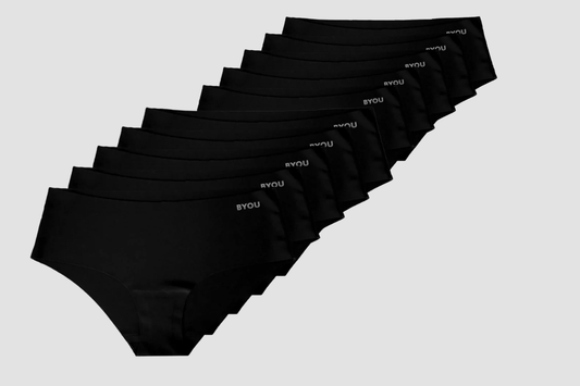 BYOU Seamless Hipster 10-pack - Svart