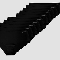 BYOU Seamless Hipster 10-pack - Svart