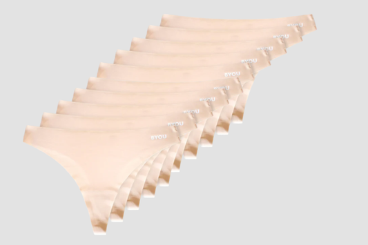 BYOU Seamless Thong 10-pack - Beige