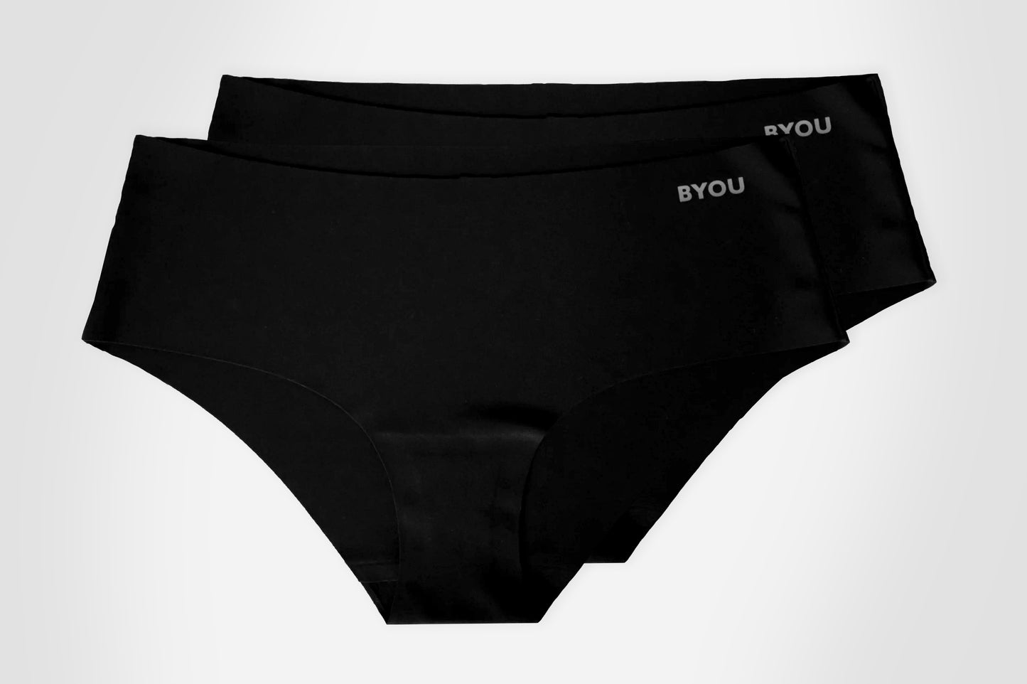BYOU Seamless Hipster 2-pack - Svart