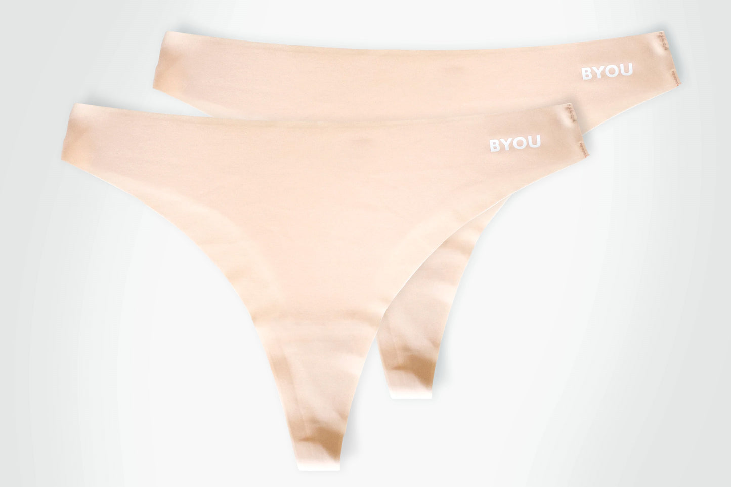 BYOU Seamless Thong 2-pack - Beige